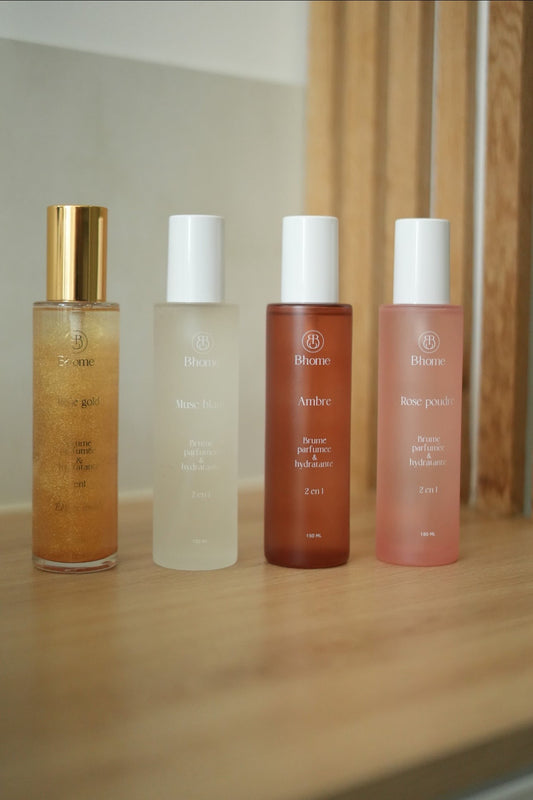 Coffret 4 BRUMES parfumées hydratante & pailletée ✨